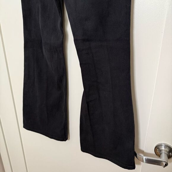 Wilfred Free Aritzia Flared Jeans Womens Sz 2 Black High Rise Denim Trendy - Picture 6 of 14